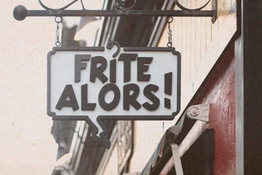 Pancarte frite alors